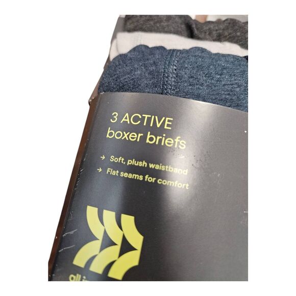 All in Motion Mens Soft Boxer Briefs Size Large NEW TAGS set of 3 - Picture 2 of 6